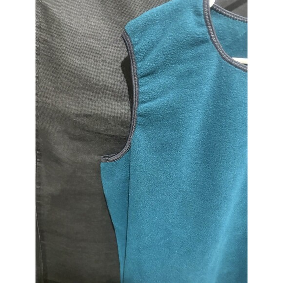 Vintage Mountain Surf Polartec Fleece Vest USA Made XL Teal Sleeveless Pullover - Picture 3 of 8